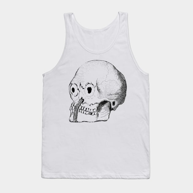 Weird Skull Tank Top by nineshirts